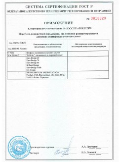 2012.05.24 Воткинск - Приложение к сертификату, Профили поливинилхлоридные системы Rehau с использованием кальций-цинкового стабилизатора.